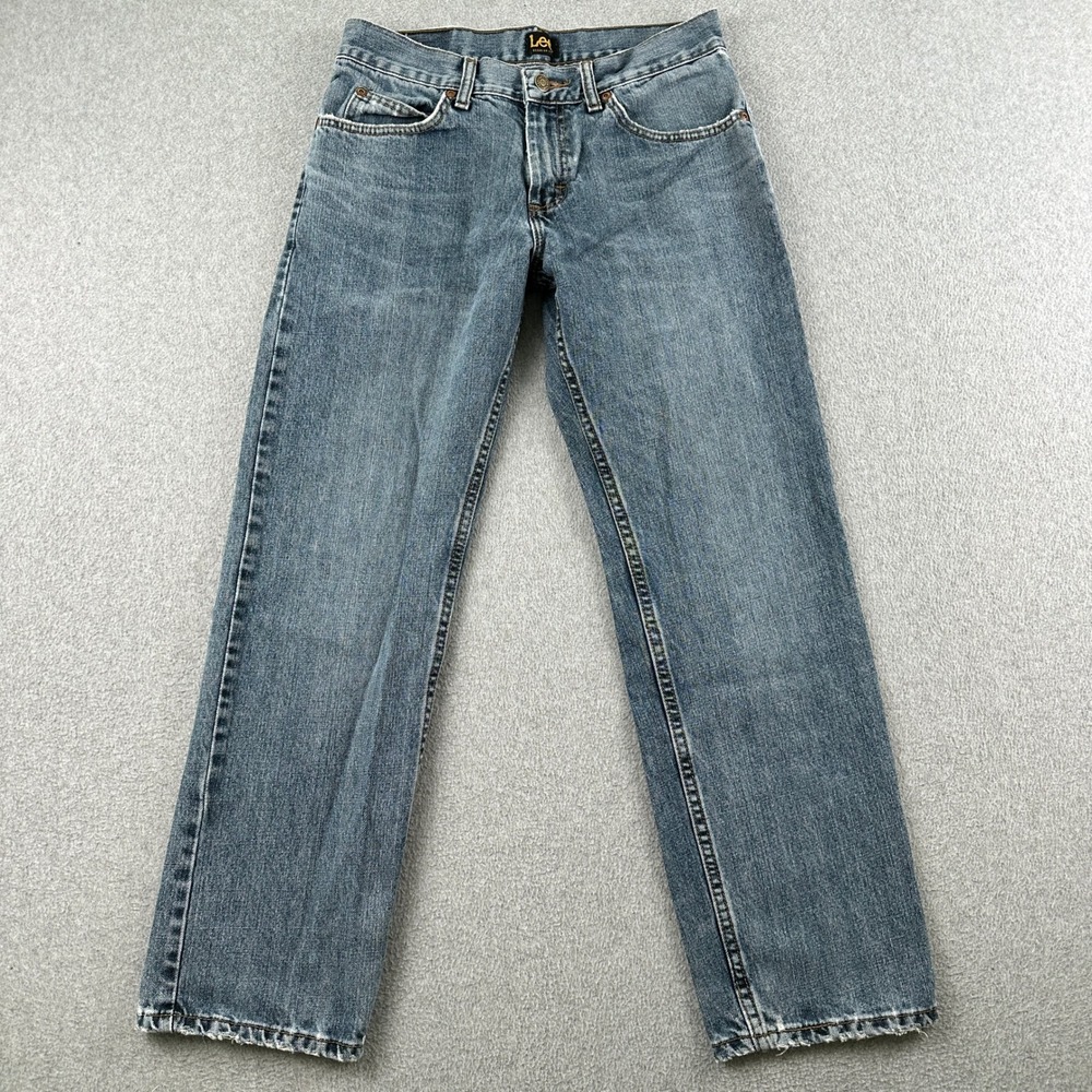 Lee Jeans Mens 30x29 Blue Regular Fit Straight Leg Denim Casual